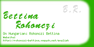 bettina rohonczi business card
